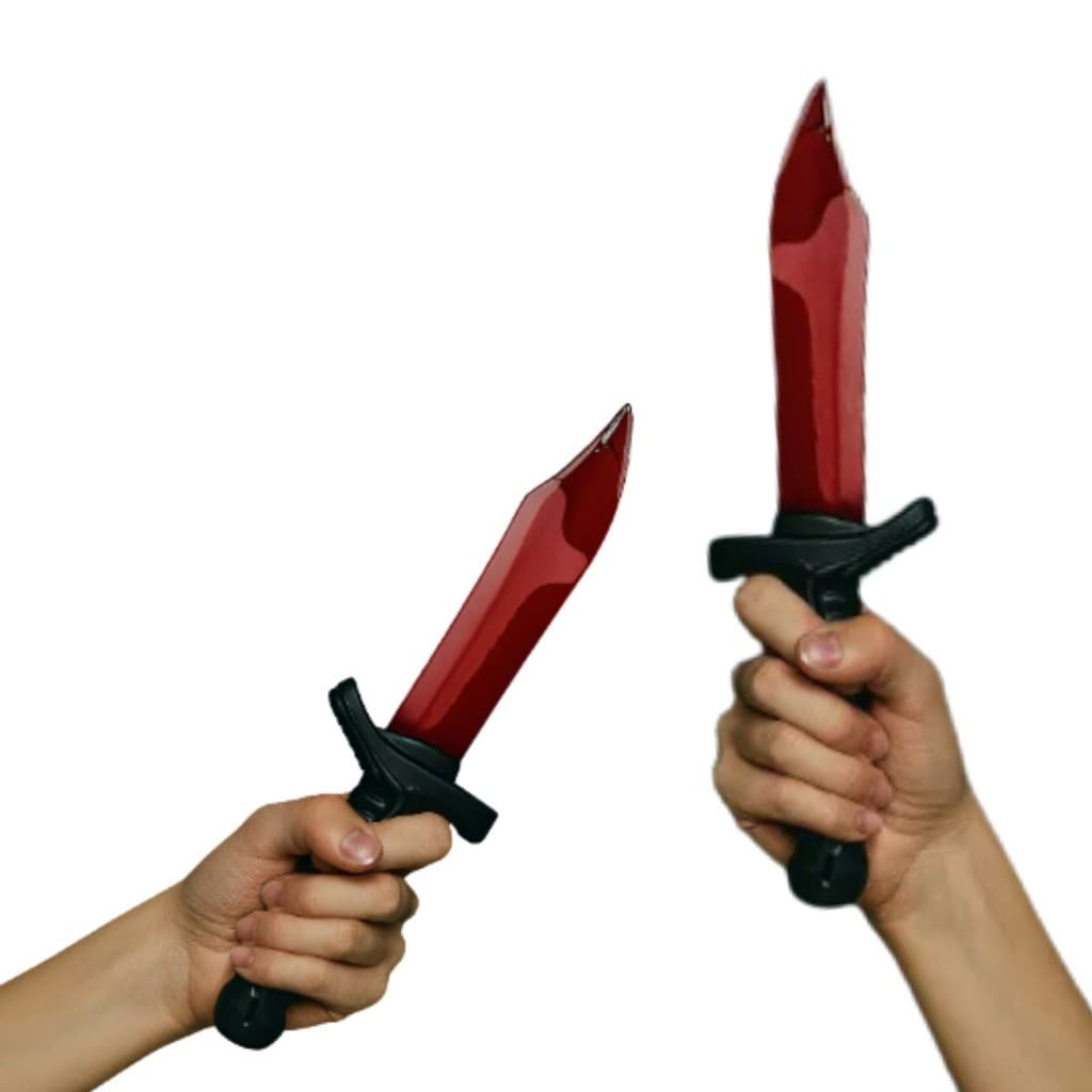 Faca Com Sangue Artificial 27cm Halloween Fantasia