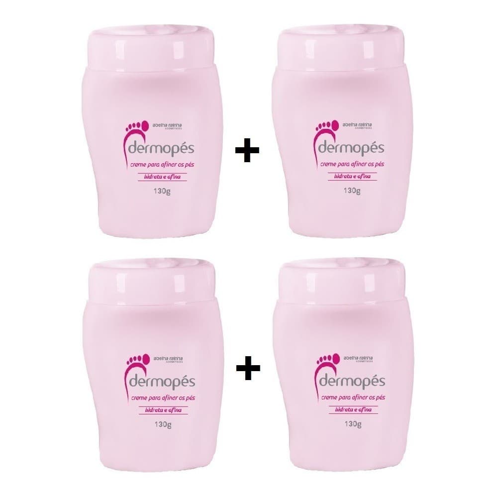 Dermopés 04 Creme Para Afinar os Pés Hidrata e Afina Pés Sedosos 130g Abelha Rainha