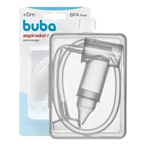 Aspirador Nasal Infantil Buba Com Estojo Sucção Com Ponta Congestão Gripe Bebe Criança Bebê