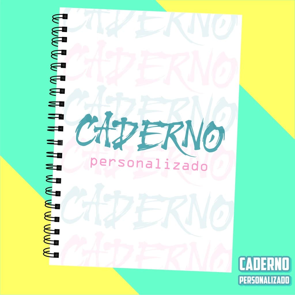 Caderno Universitário Agenda Desenho Personalizado Escolar 1 matéria, 5 matérias, 10 matérias e 15 matérias