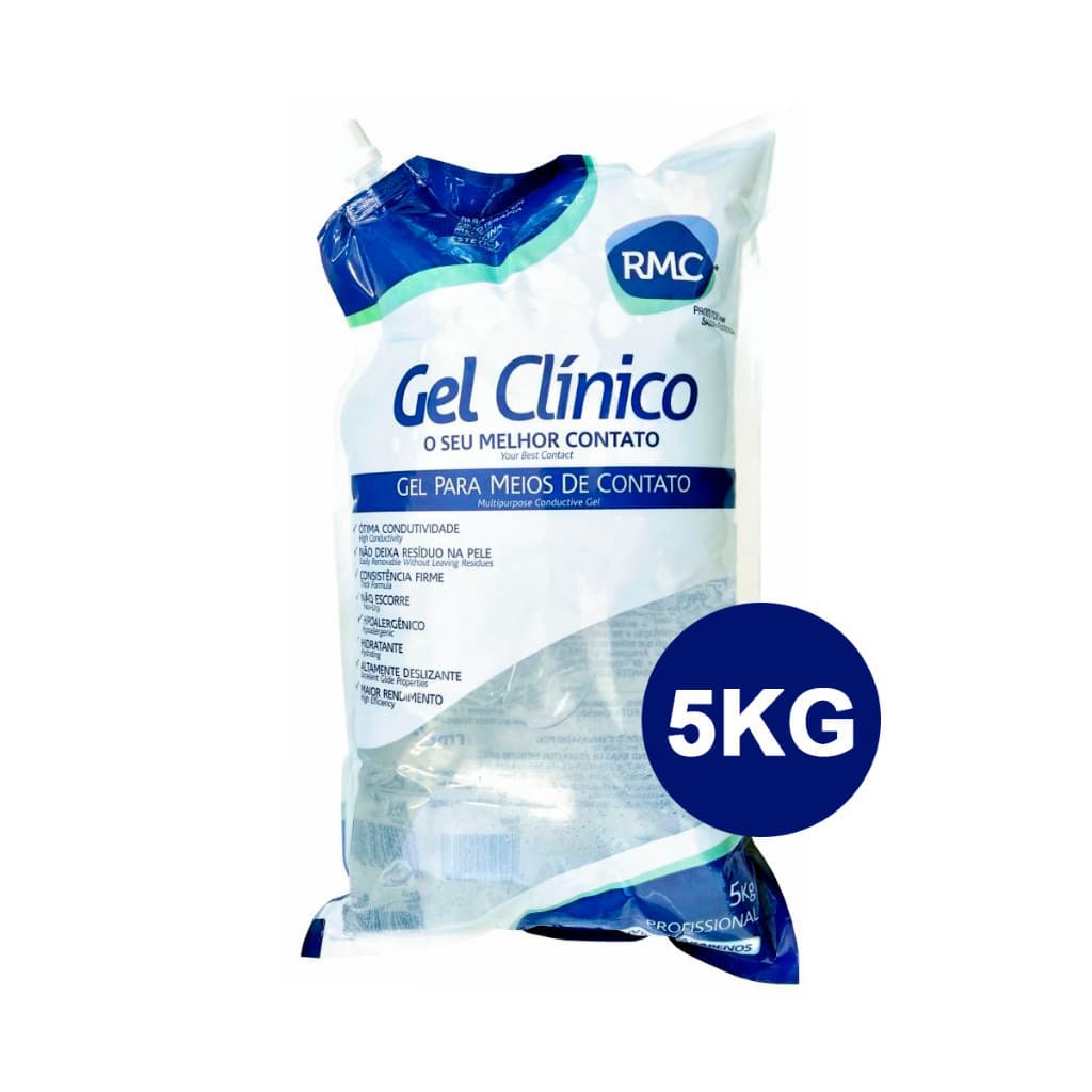 Gel Clinico Contato Condutor Ultrassom Incolor 5kg Bag RMC Tens Fes