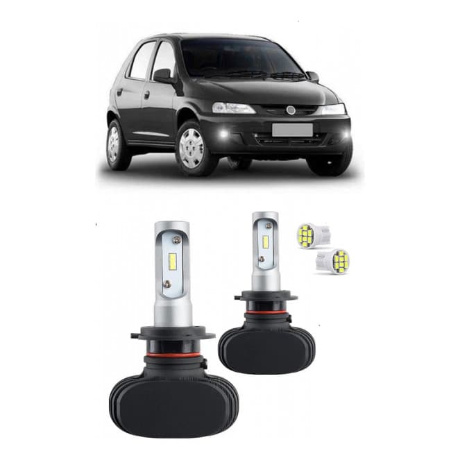 Par Lampada Ultraled Farol De Milha Celta 2000 A 2005 6000k H3 Branco Branco