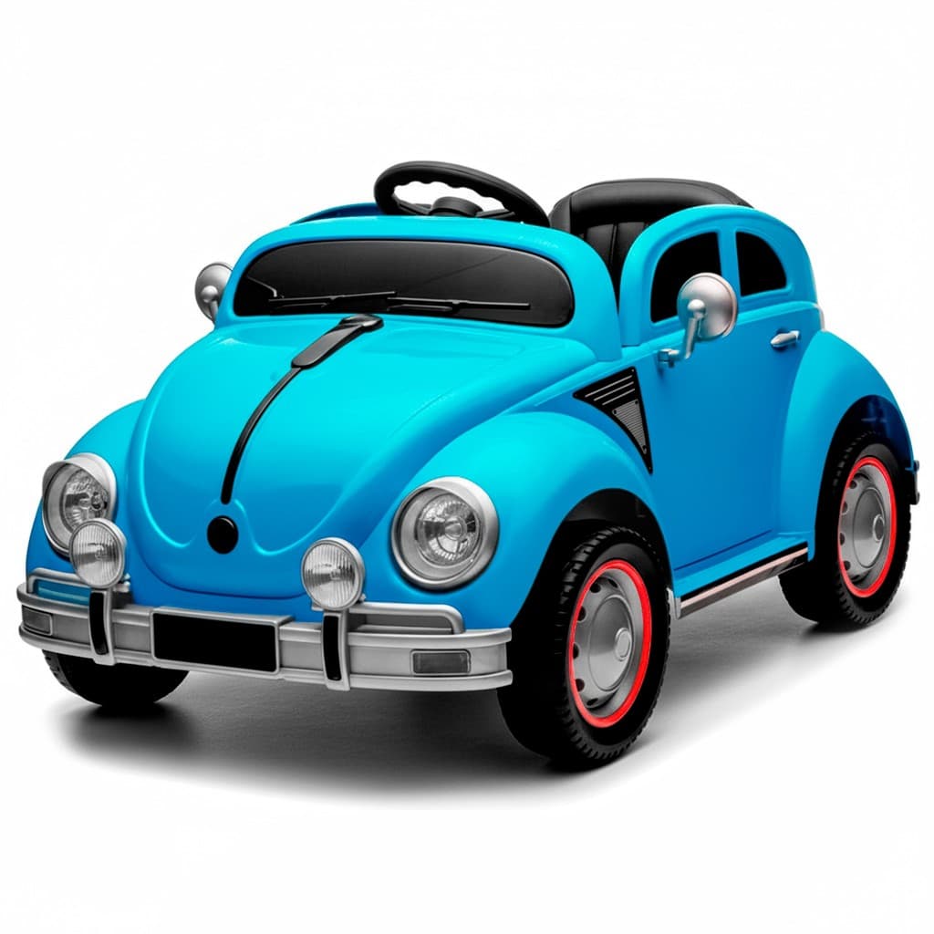 Carrinho Elétrico Infantil De Passeio Fusca Azul Para Meninos 12V Com Controle Remoto - Unitoys