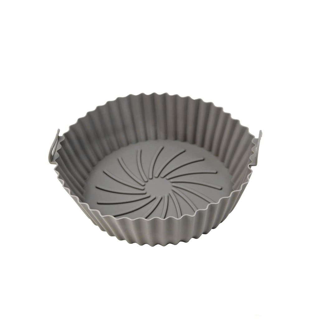 Forro Para Air Fryer De Silicone Reutilizável Cinza