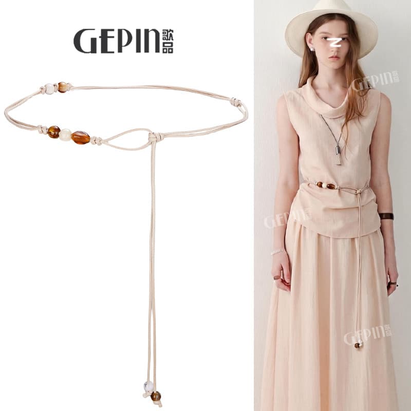 Verão cintura corda trançada cinto fino estilo boêmio All-Match acessórios vestido decoração calças Retro cintura corren