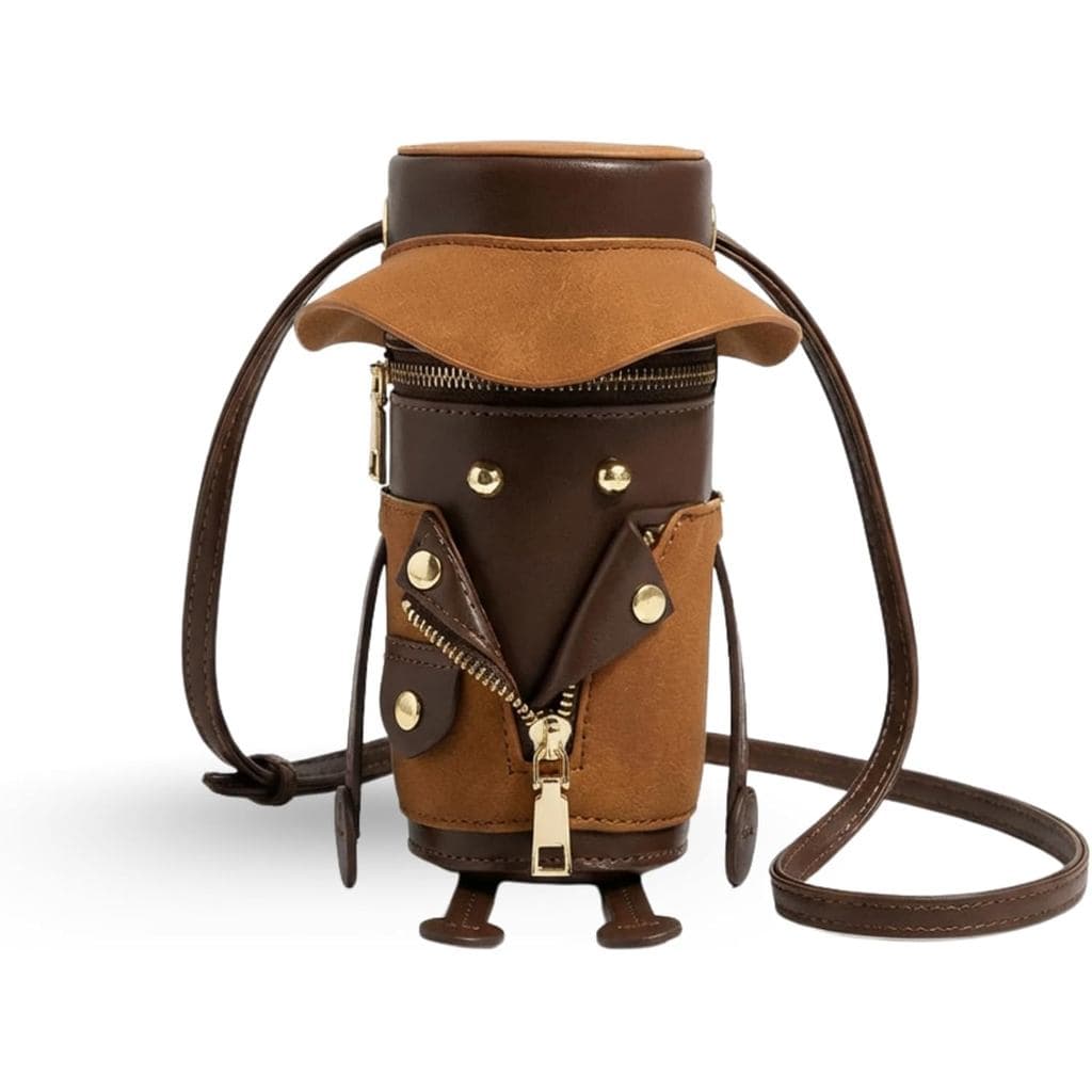Bolsa Transversal Feminina Estilo Jaqueta Humanóide Divertida, Bolsa Saco Inovadora com Detalhe de Moletom, Bolsa de Omb