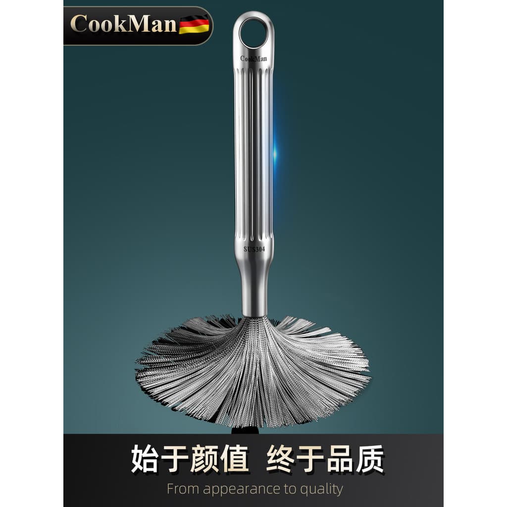 304 escova de panela de aço inoxidável cozinha especial pote escova ferramenta útil cabo longo lavar louça limpeza desco