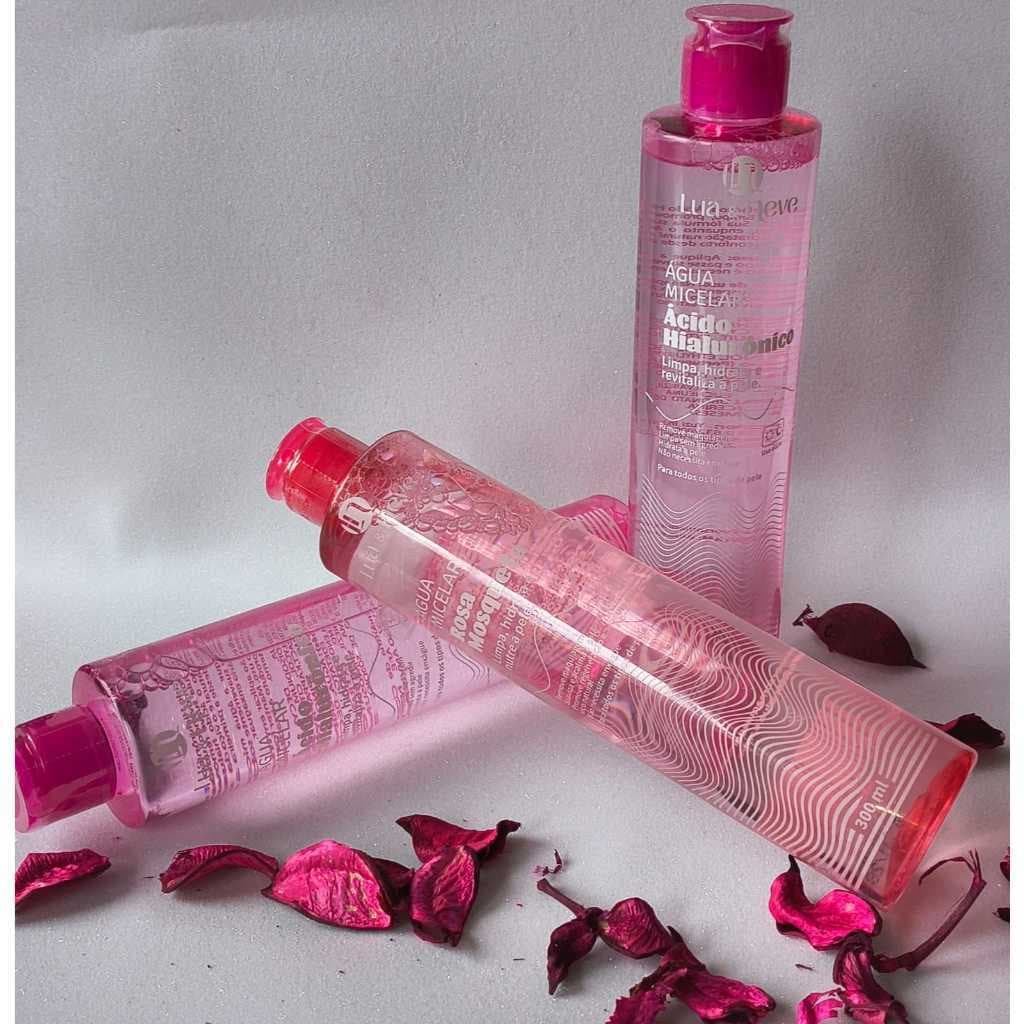 Água Micelar Rosa Mosqueta Limpeza e Hidratação -  Lua & Neve - 300 ml