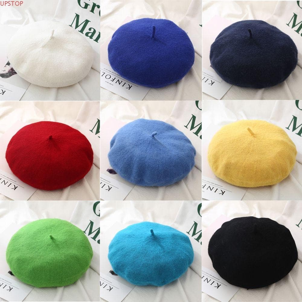 Boina De Lã UPSTOP Gorro Francês Boinas Largas De Feltro