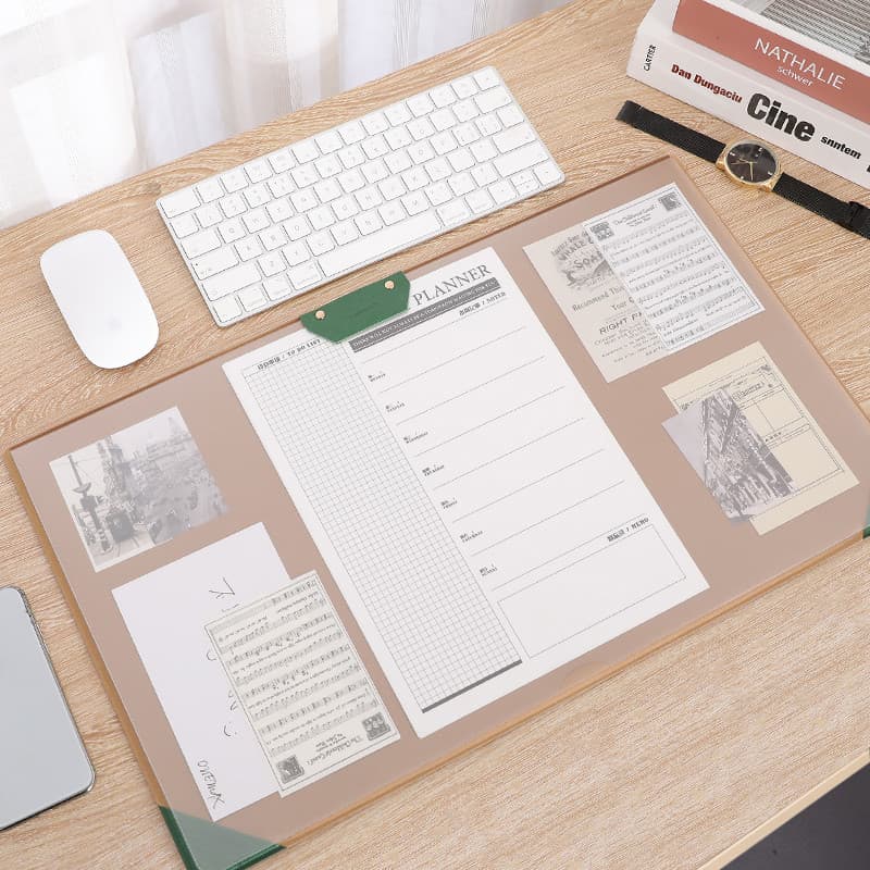 Mouse pad multifuncional estilo ins, simples, grande, antiderrapante, para escrita de estudantes, computador de negócios