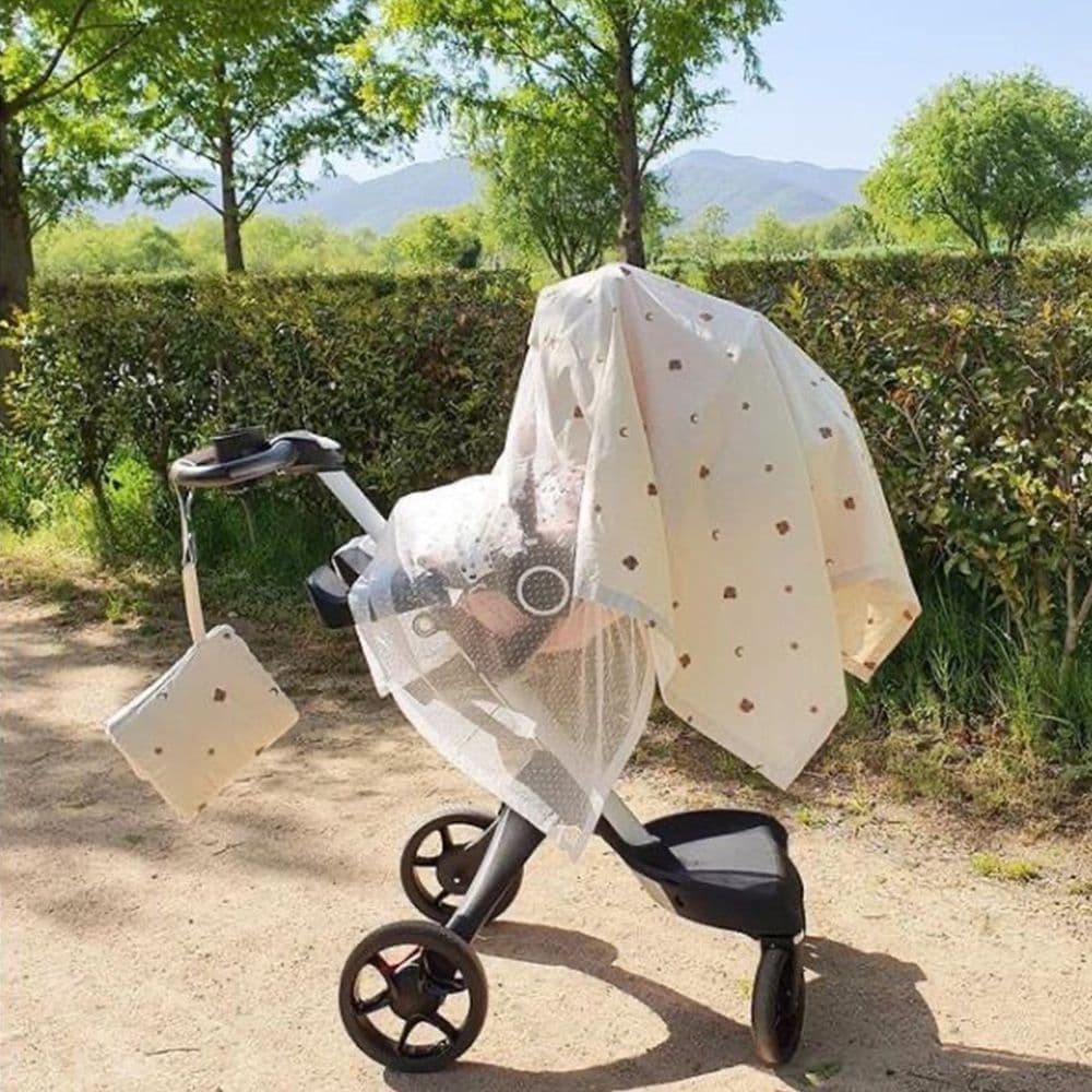Estilo coreano ins verão carrinho de bebê mosquiteiro Universal andando bebê acessível ferramenta capa carrinho protetor