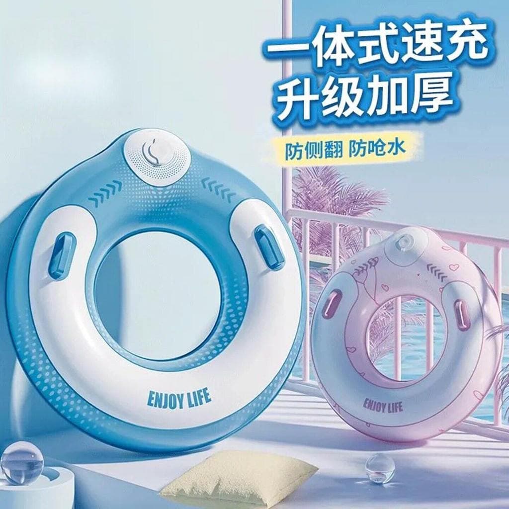 Crianças anel de natação engrossado Lifebuoy Seaside adulto água flutuante brinquedo portátil cama flutuante Anti-capota