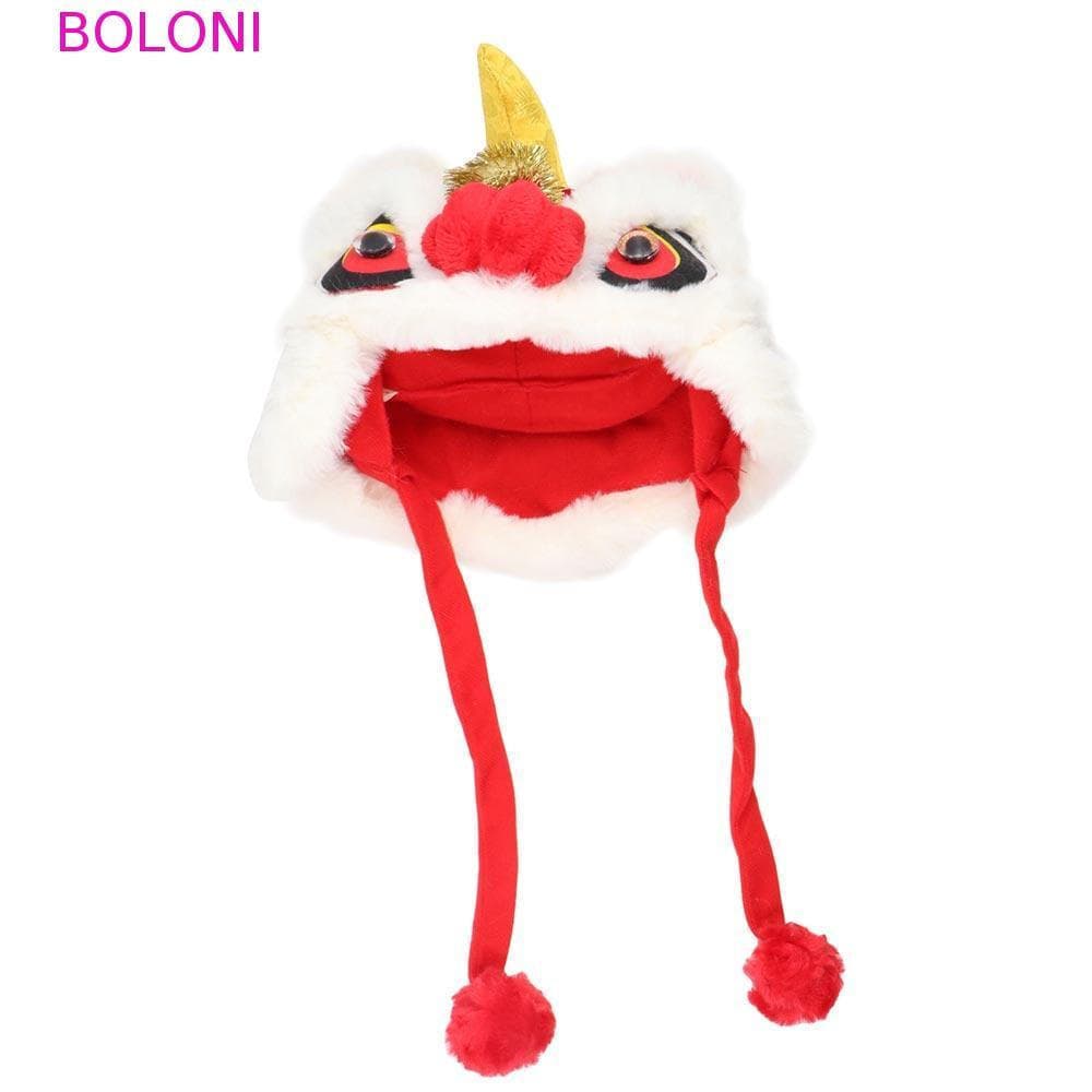 Chapéu De Dança De Leão Para Cachorro , Decorativo De Estilo Chinês Animais De Estimação De Pelúcia/Poliéster Cãe