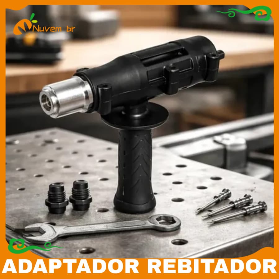 Adaptador Rebitador Para Furadeira Ferramenta De Rebitagem Uso Profissional e Domestico (BOM-5671) - NUVEM