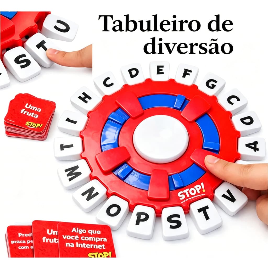 Jogo Stop Caça Palavras Brinquedo Responde Rápido Português
