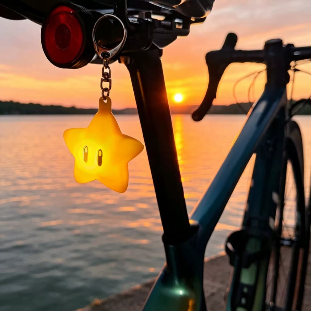 Luz estrela luminosa para cadeirinha infantil, luz de aviso segurança para carro de bebê, decoração de viagem prática