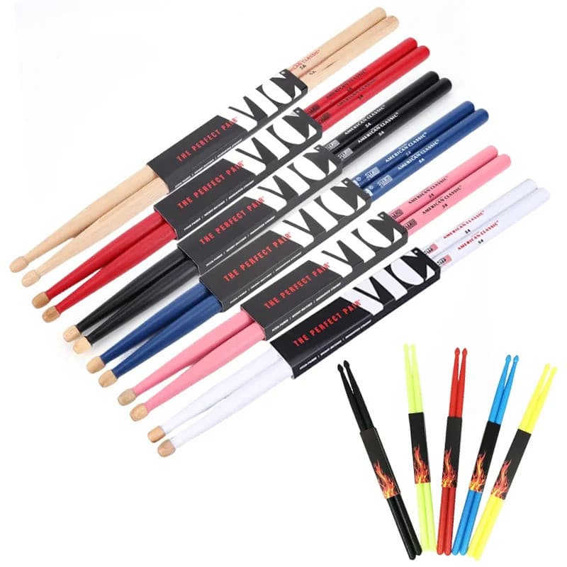 Baquetas para Iniciantes, Baquetas Profissionais, Baquetas de Hickory Americano, Acessórios de Percussão