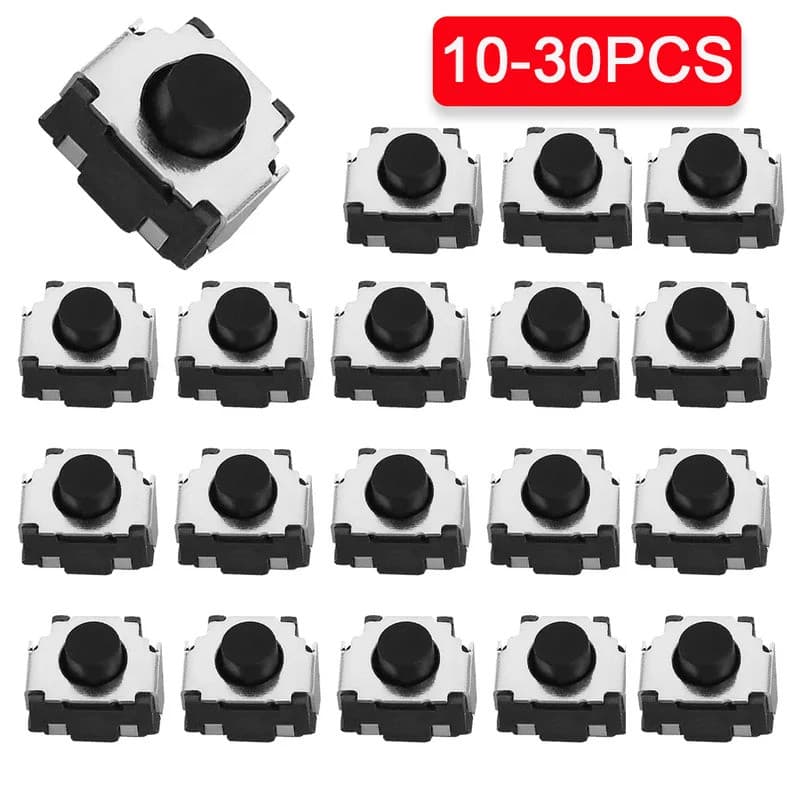 10-30 Peças de Botões Micro Switch L/R para Nintendo Switch/OLED Joycon, Peças de Substituição para Botões Tácteis
