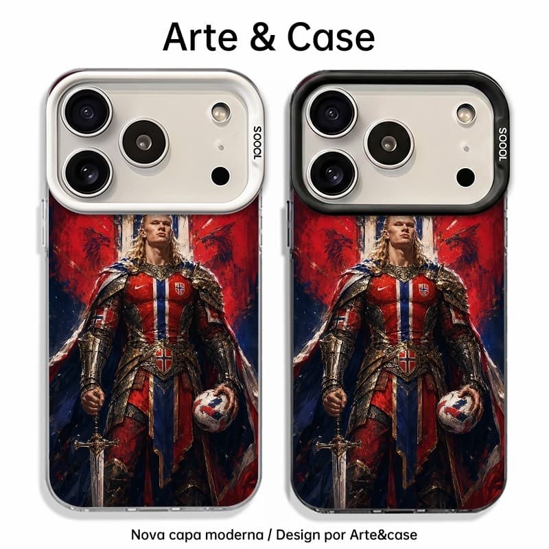 Capinha de silicone fosca impacto-Haaland Cavaleiro For iPhone XS,11,12 ProMax,13,14,15Plus,16,17