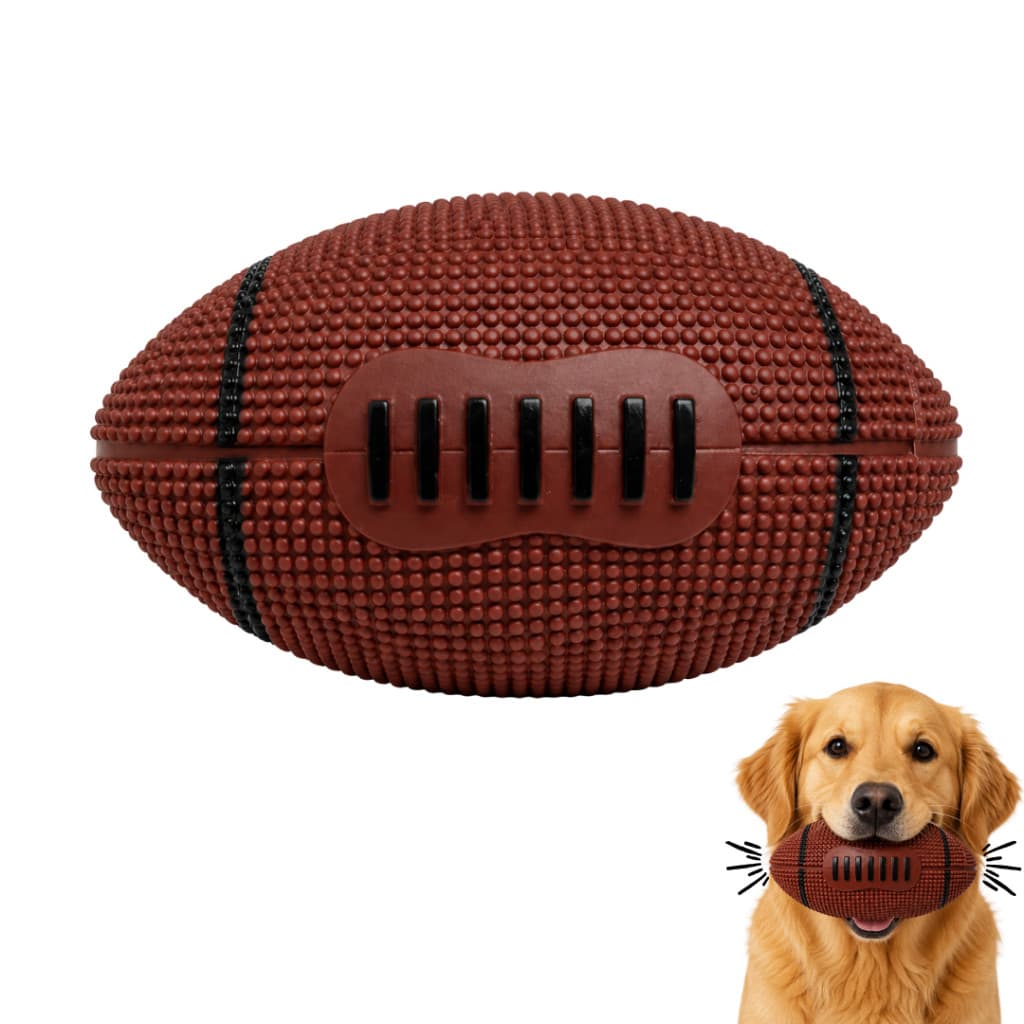 Bola para Cachorro com apito Brinquedo vinil/borracha  futebol americano