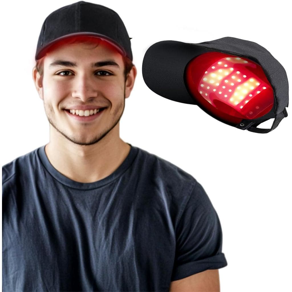 Boné a Laser, Terapia de Luz Vermelha para Tratamento de Queda de Cabelo, para Homens e Mulheres, com Controle Integrado