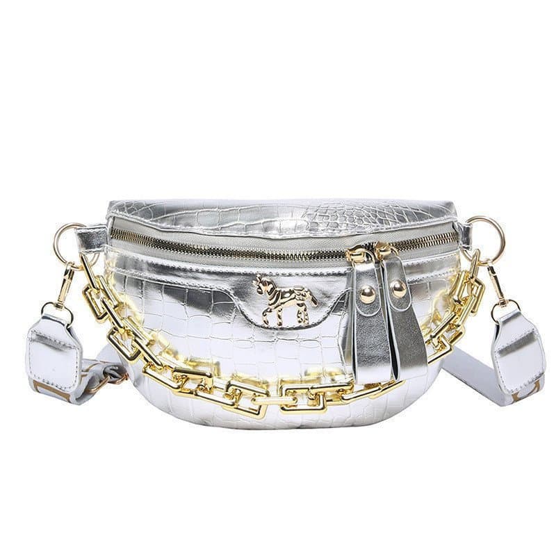 Primavera Novo Estilo Grosso Corrente Ombro Crossbody Mudança Bolsa de Ombro de Banda Larga
