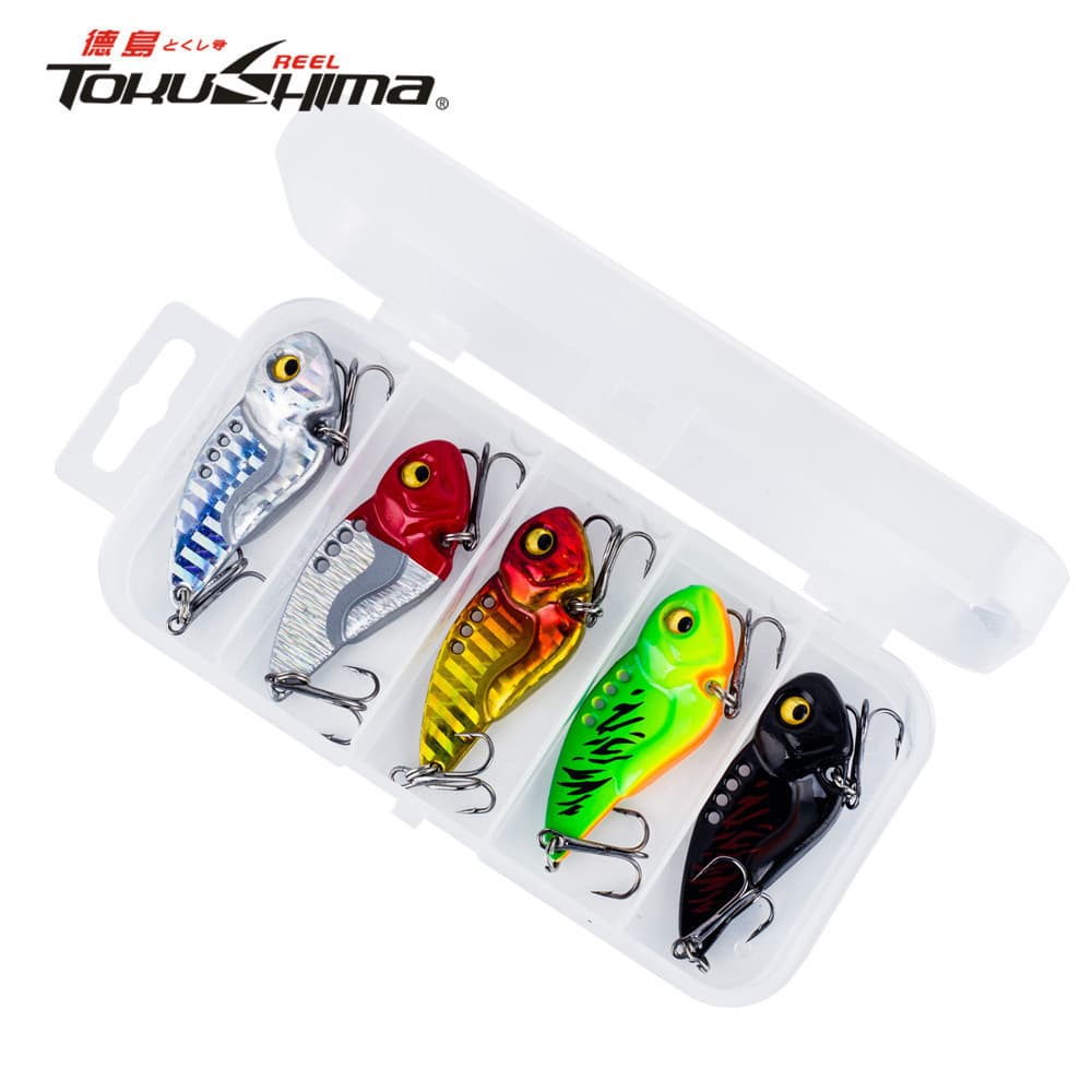 5 Pçs Colorido VIB Fundição Isca Artificial Metal Spinner Colher De Afundamento De Pesca 3g/5g/7g/10g/12g/15g/20g Swimba