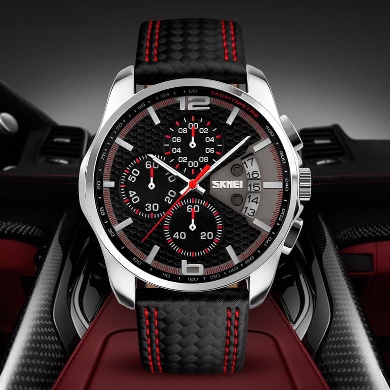 Momento beleza marca novo Supercar Design cinto relógio à prova dwaterproof água negócios relógio de quartzo correndo se