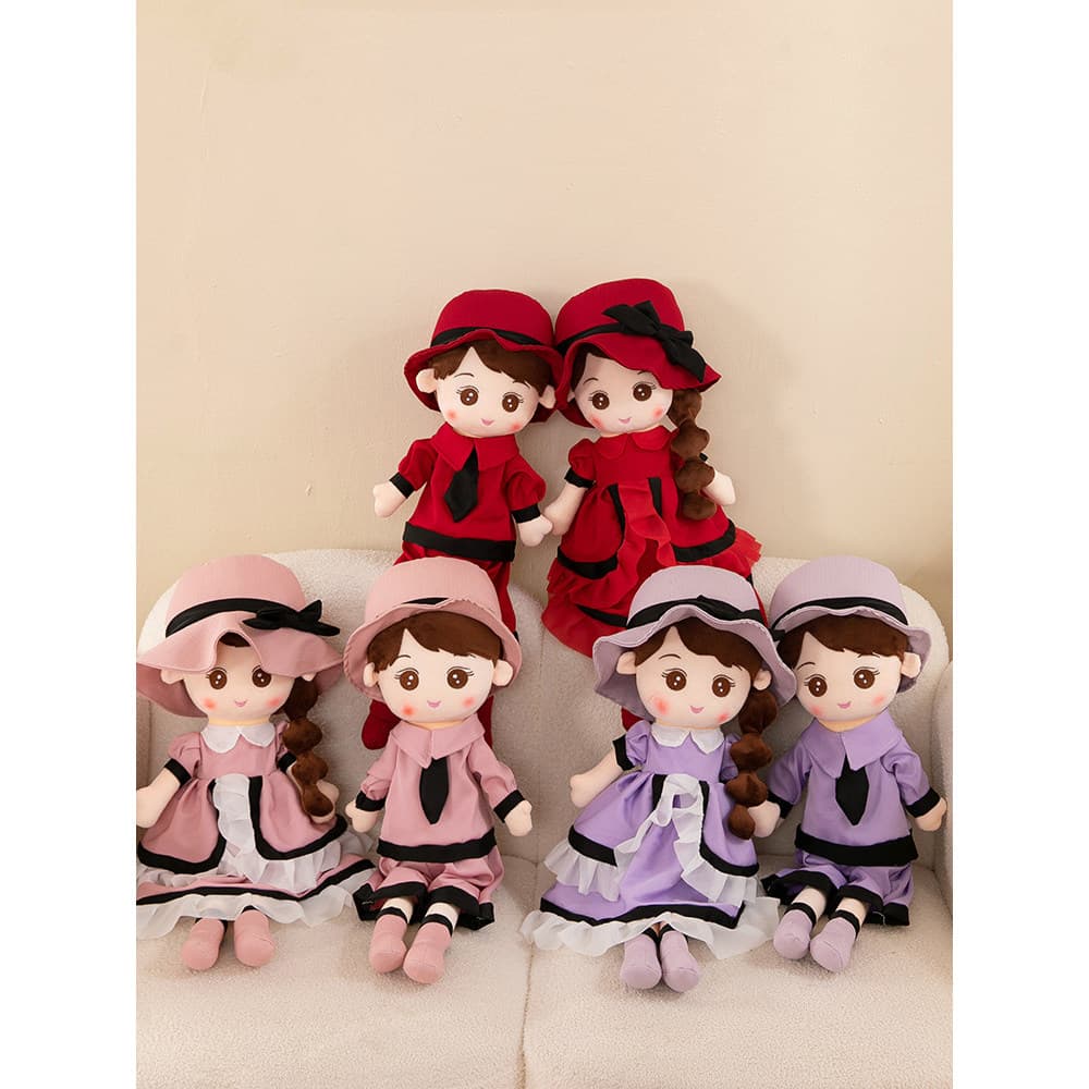 Casal bonito par Ragdoll menino boneca brinquedo de pelúcia menina boneca Muppet filipina boneca