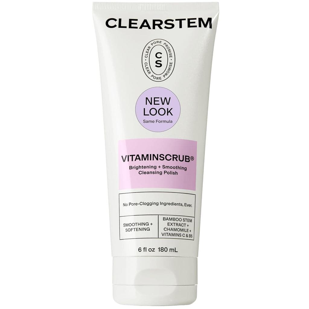 CLEARSTEM - VITAMINSCRUB - Limpador Esfoliante com Antioxidantes - Sabonete Facial Esfoliante + Esfoliante Corporal - Vi
