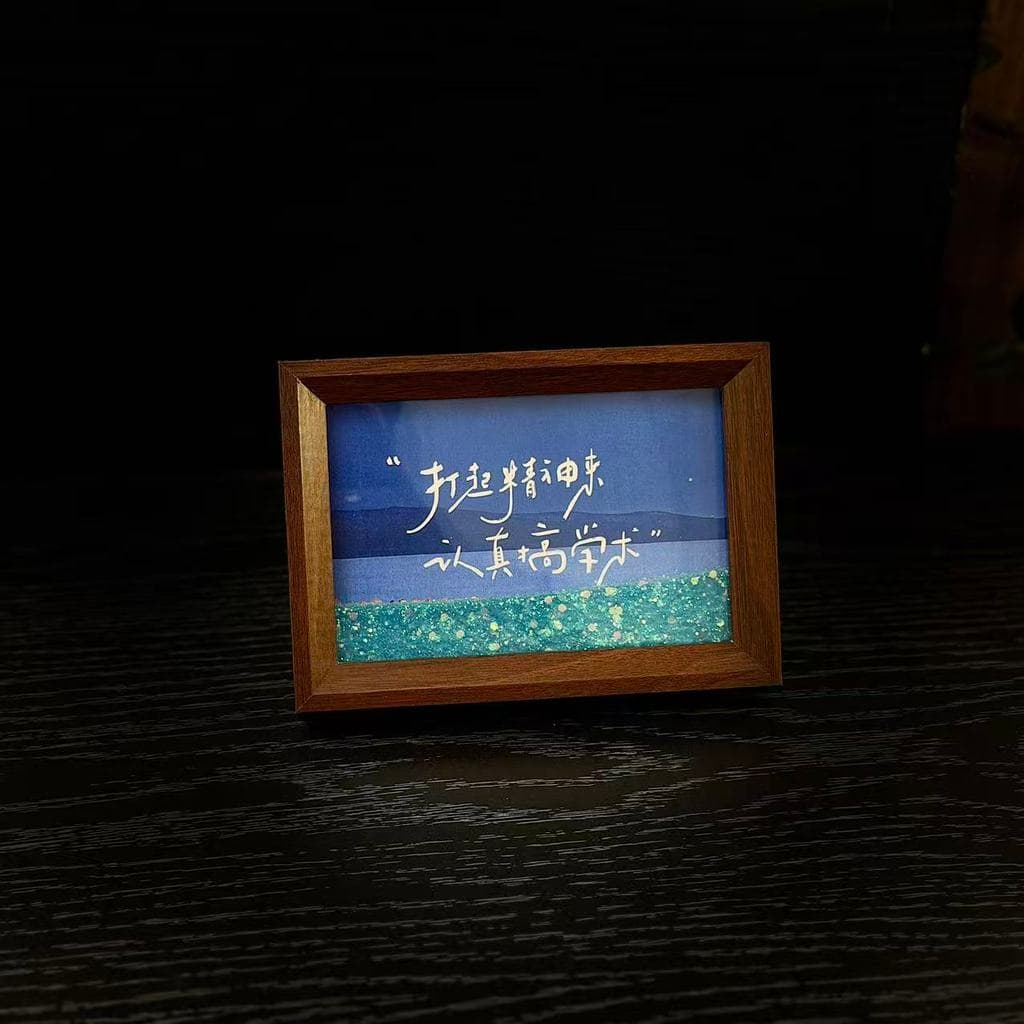 Inflando o espírito venha seriamente engajado no acadêmico novo Glitter moldura estudante mesa dormitório decoração insp