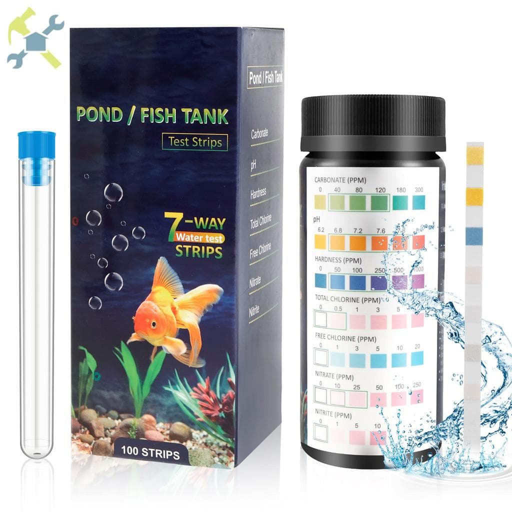 100 Peças Tiras De Teste De Aquário 7 Em 1 Kit Tanque De Peixes Com Tubo De Ensaio Água Rápida E Precisas Para Tanques S
