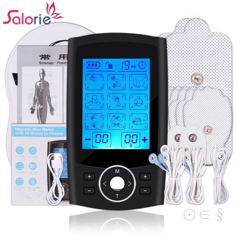 Unidade Salorie TENS EMS com 36 Modos, Dispositivo Digital de Mão, Máquina para Alívio da Dor no Pescoço, Costas