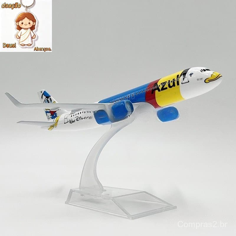Réplica Em Miniatura De Avião Modelo Diecast Metal Toy A320 Azul Companhia Aéreas Brasileiras Air