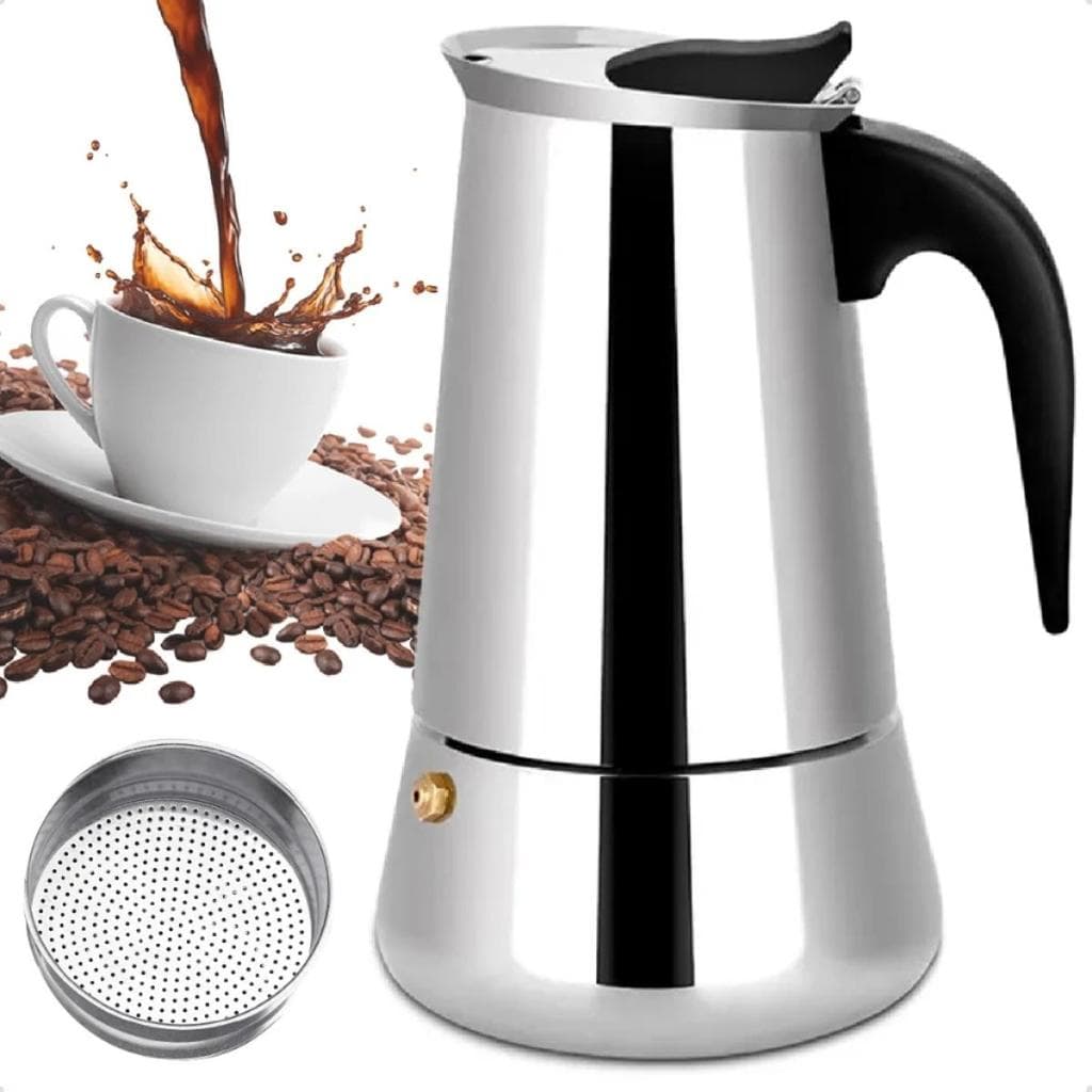 Cafeteira Italiana Moka Inox Café Expresso 300ML