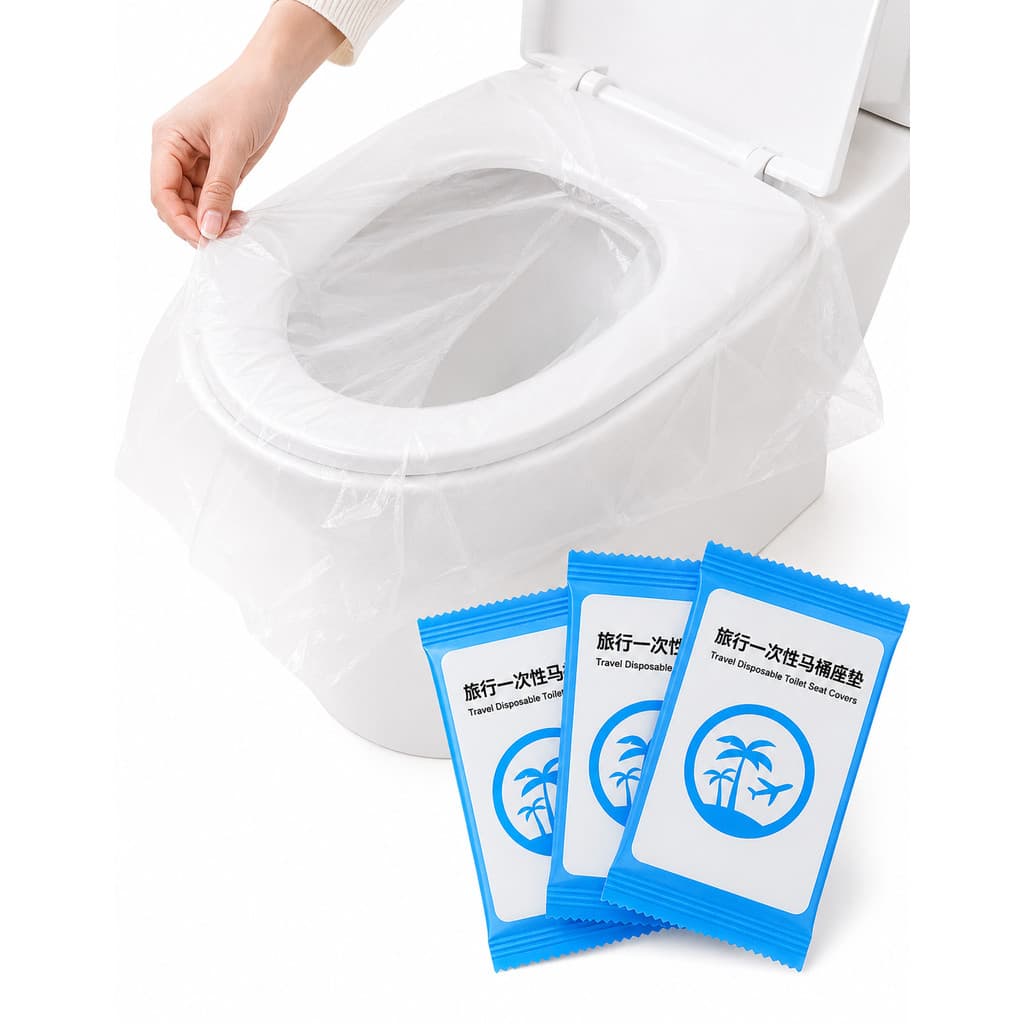 Protetor Descartável Assento Sanitário Kit 50 Higiênico Embalagem Individual Viagem Banheiro Bolsa