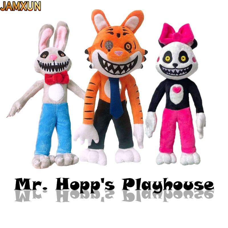 JAMXUN 28cm Novo Sr . Hopp's Playhouses 2 Boneca De Pelúcia Coelho Brinquedos Bonito Mr Hopping Macios Crianças Travesse