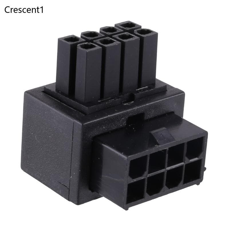 Crescent1 Mainboard CPU 8Pin Adaptador Alimentação Conversão 90 Graus 8 Pinos Fêmea Para Energia Angular