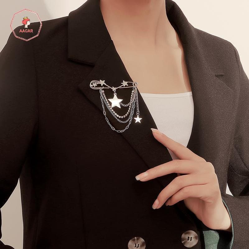 AACAR Cintura Broche Pino Vintage Estrela Design Com sel Moda De Segurança Para Decoração De Vestido Verão Novo