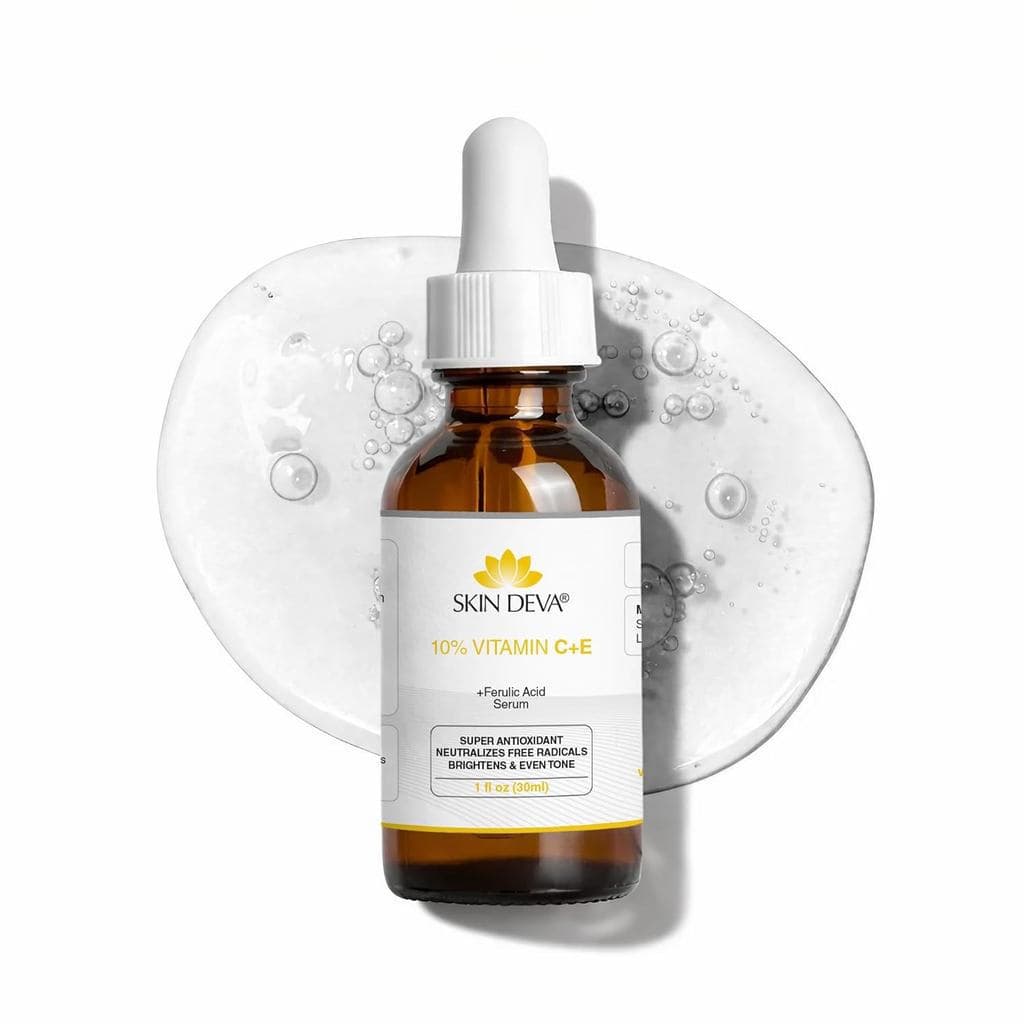 Deva10% Sérum de Vitamina C com Vitamina E e Ácido Ferúlico – Sérum Facial Iluminador com Ácido Hialurônico, Fórmula Lev