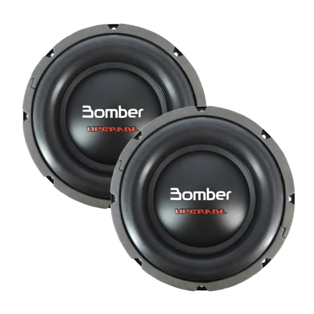 Kit 2 Alto Falante Subwoofer Bomber 8 pol Upgrade 800W 4 Ohms