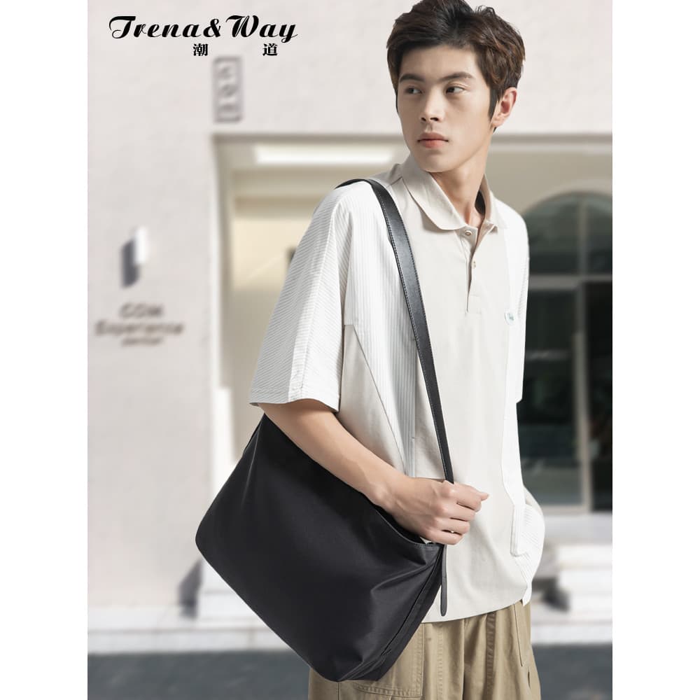 Bolsa mensageiro de ombro masculina, bolsa de viagem de grande capacidade, novo estilo de moda, bolsa de ombro de alta q