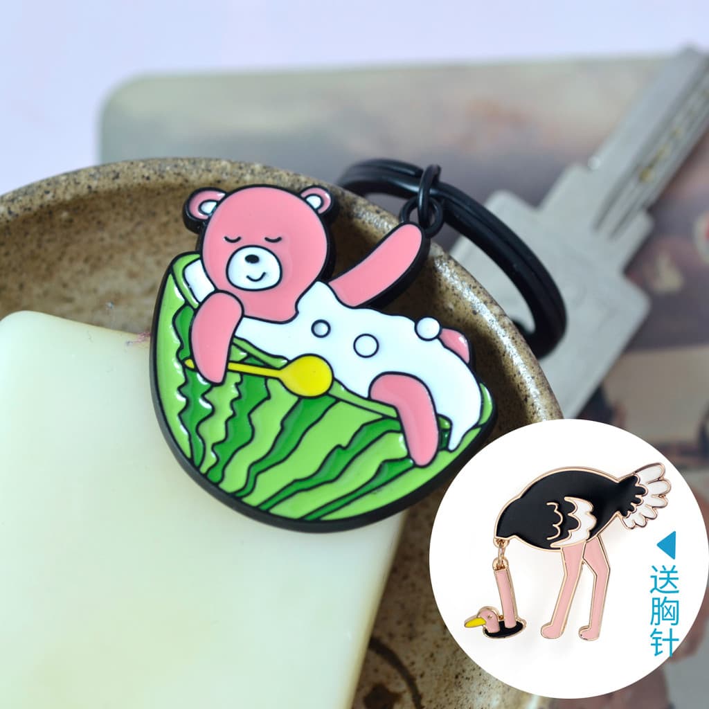 Bamen inseto clube urso liga carro chaveiro masculino feminino único criativo chaveiro pingente casal simples negócios