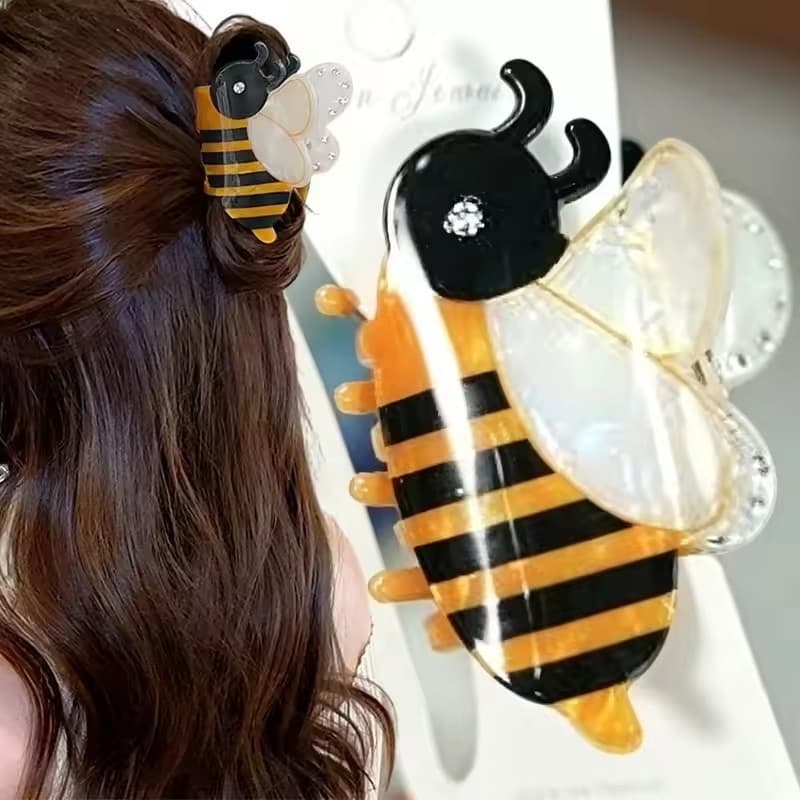 4-1 Unidade De Grampo De Cabelo De Abelha De Plástico-Presilhas Criativas-Acessórios Da Moda-Braçadeira Fofa De Desenho