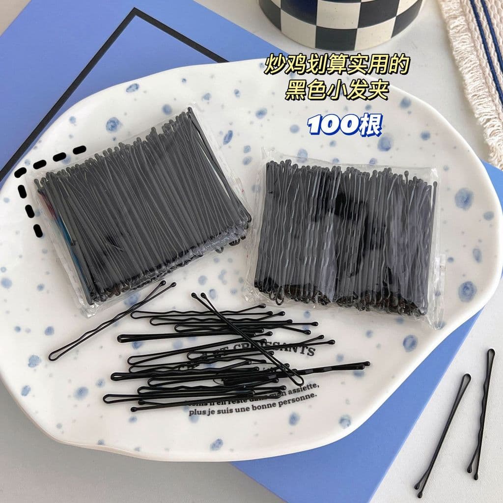 Grampo de cabelo crianças menina franja placa de cabelo uma palavra lado preto fixo cabelo quebrado arrumado Hairpin adu
