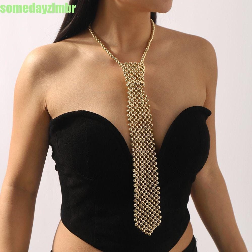 Colar de pérolas longo Draweye SOMEDAYZL0M, estilo extra longo, com cristais de estilo coreano, adequado para combinar c