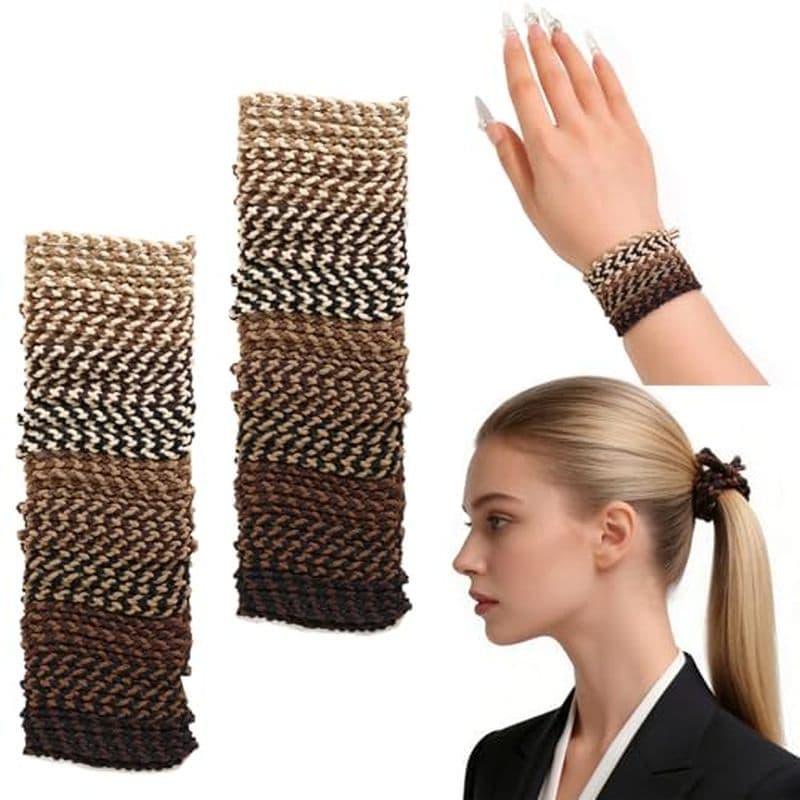 100 Unidades De Laços De Cabelo Em Massa Para Mulheres & amp ; Meninas – Elásticos Sem Danos , Faixas Trançadas Macias C