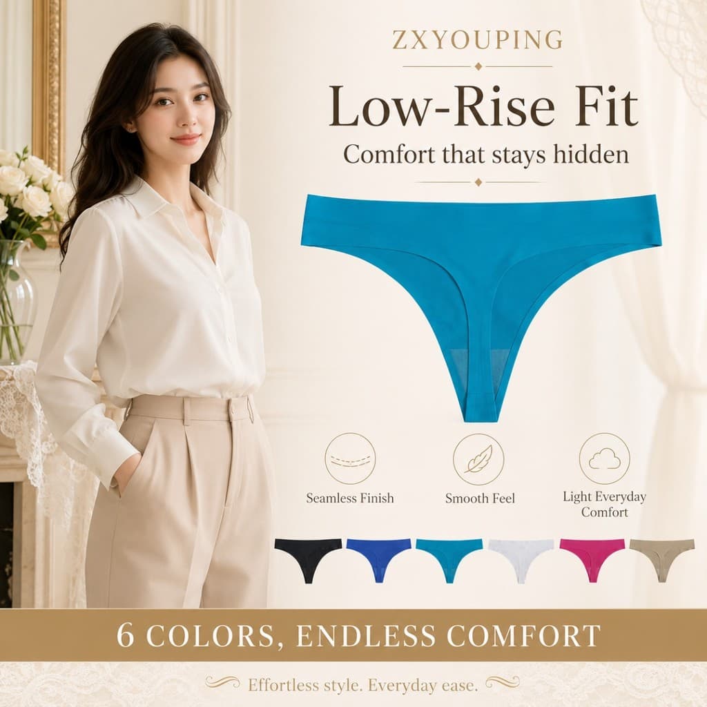 ZXYOUPING 1/3 Pcs Mulheres Calcinha Tanga Sem Costura Soft Stretch No Show Cueca Cuecas De Cintura Baixa