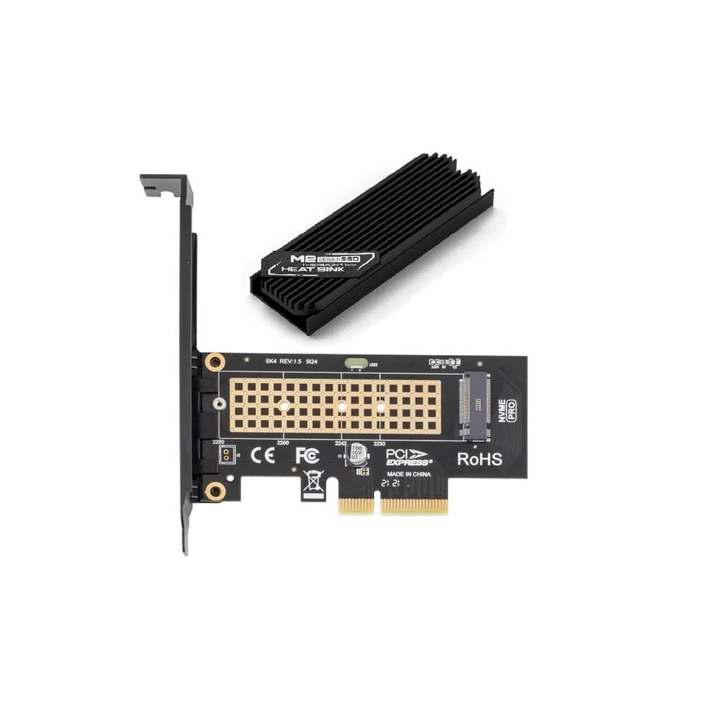 Adaptador Ssd M2 Nvme  Pci-e  X4 X8 X16 Com Dissipador