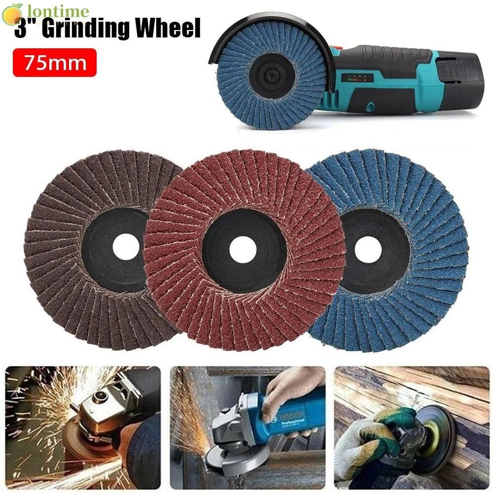 LONTIME 1 Unidade De Roda De Aba , Mini Acessórios Para Rebarbadora , Discos Plana , Rebolo De 3 " Lixa De 75 Mm
